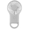 Hit White Rechargeable Handheld Fan With Carabiner