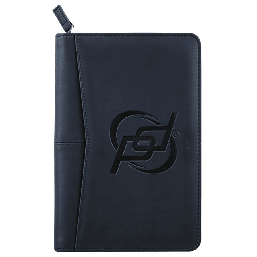 Leed's Navy Pedova Jr. Zippered Padfolio with FSC Mix Paper