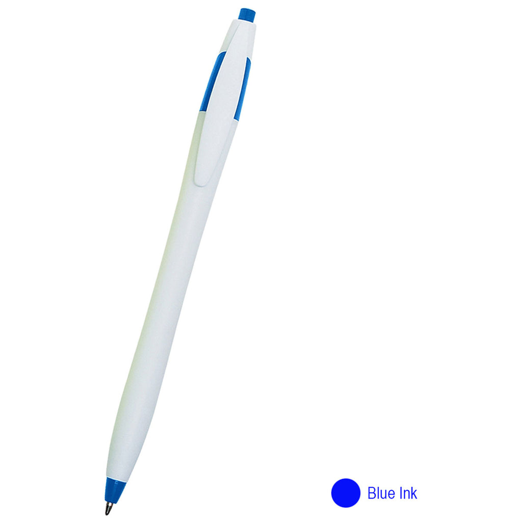 Hit White/Blue/Blue Ink Dart Pen