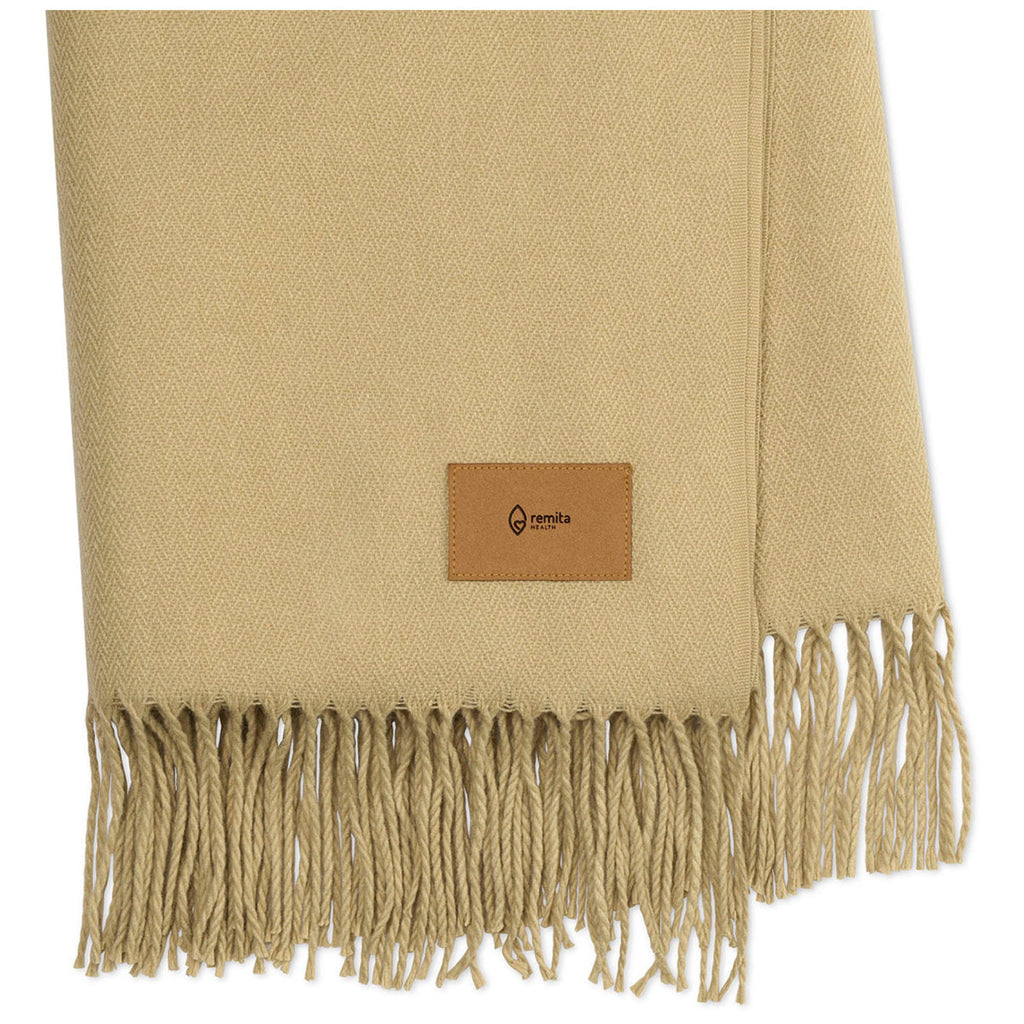 Gemline Fawn Herringbone Everlasting Throw Blanket