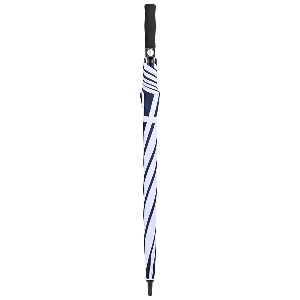 Elements Navy/White 60" Recylcled Auto Open Golf Umbrella