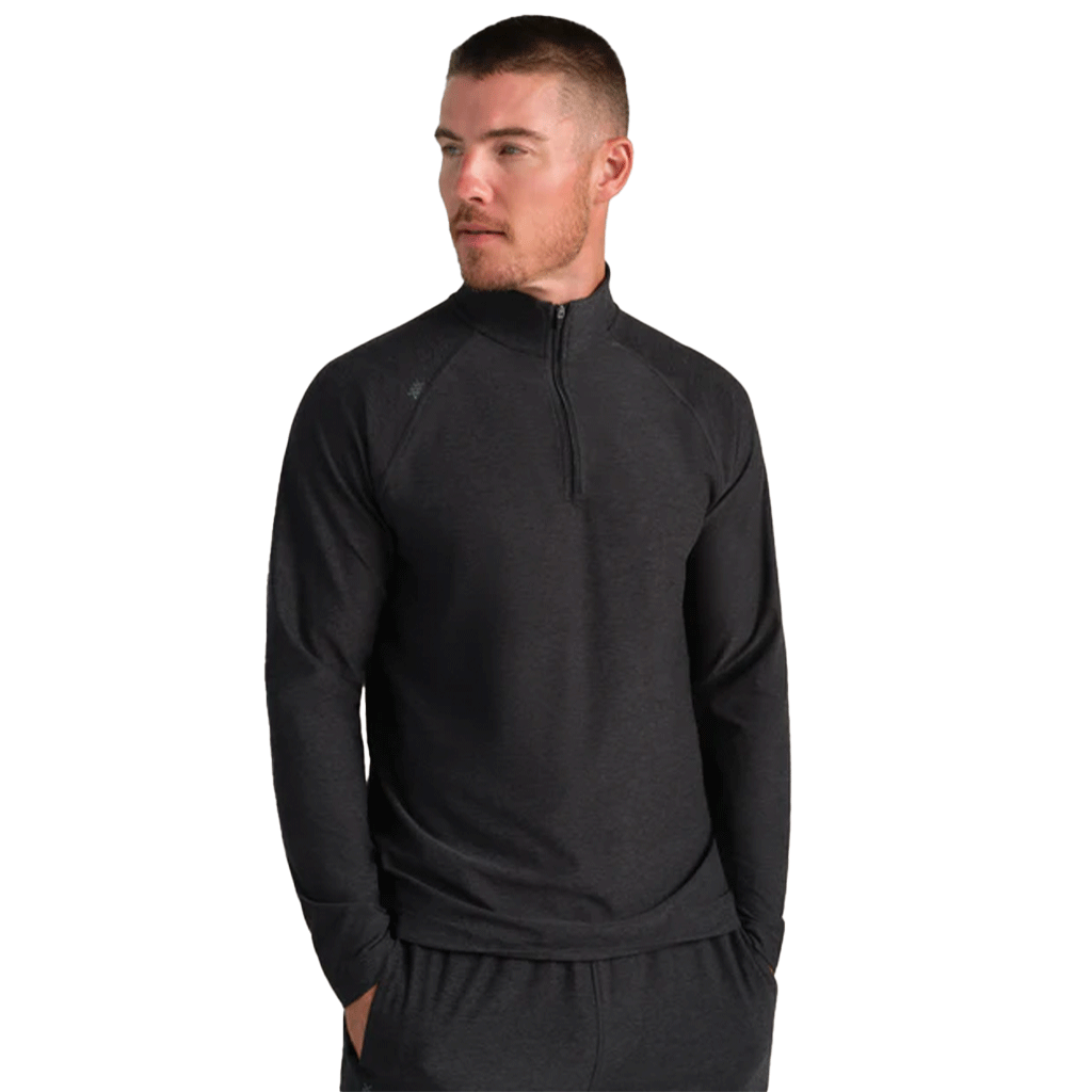 Rhone Men's True Black Atmosphere Midweight 1/4 Zip