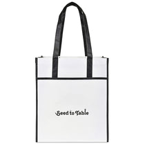 Gemline Black Harlow Laminated Recycled Shopper