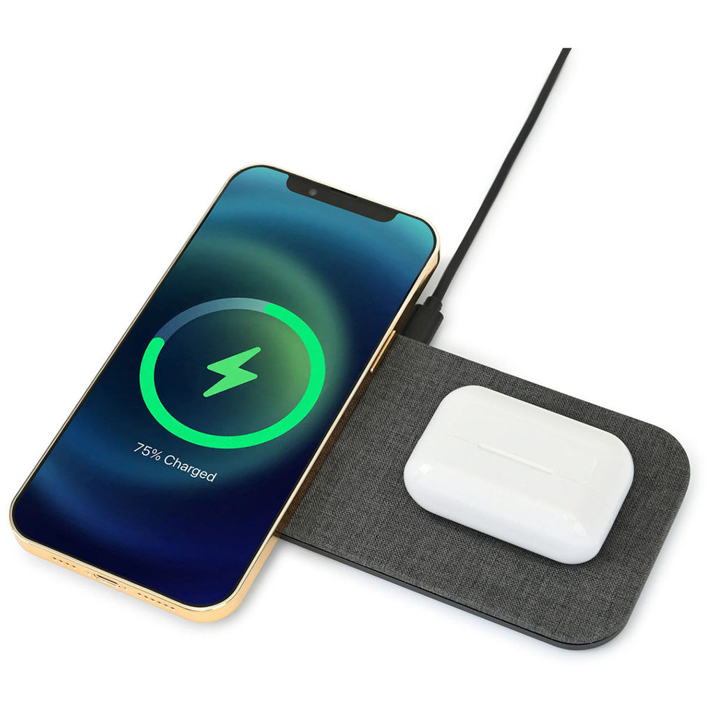 Gemline Charcoal Heather Eden Wireless Dual Charging Pad