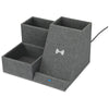 Gemline Charcoal Heather Eden Wireless Charging Desk Organizer