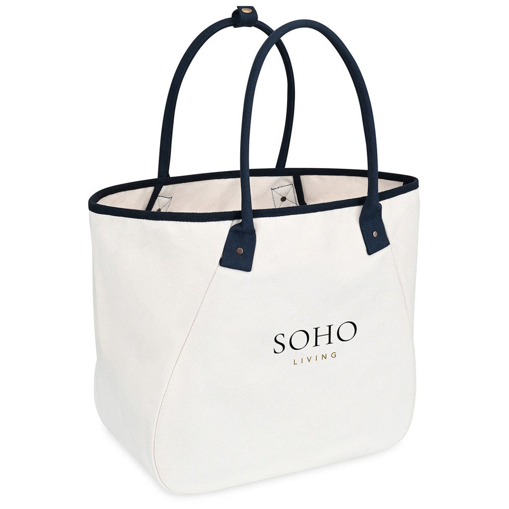 Gemline Navy Market Street Tapered Carryall Tote