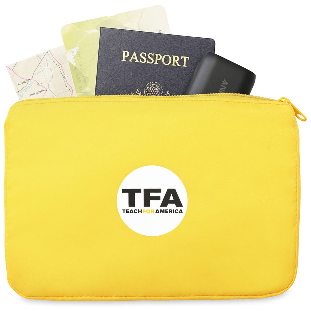 Gemline Yellow Arlo rPET Zippered Pouch