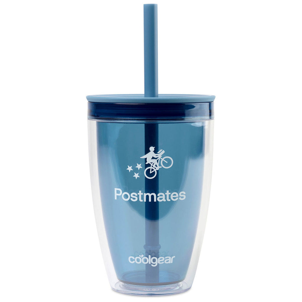 Cool Gear Elemental Blue Oasis Straw Bottle - 14 Oz.
