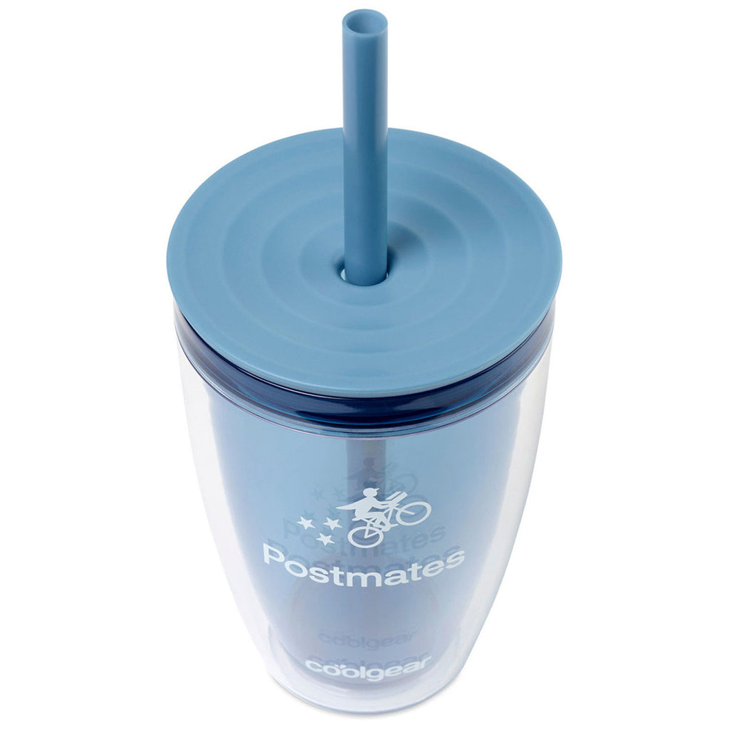 Cool Gear Elemental Blue Oasis Straw Bottle - 14 Oz.