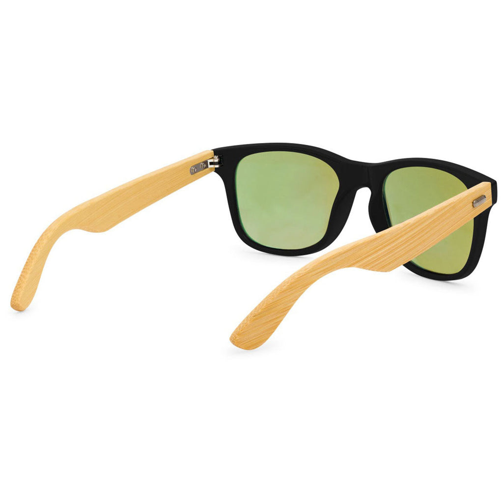 Gemline Green CapeShades Recycled Bamboo Sunglasses Black Frame