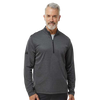 Adidas Men's Grey One Heather Space Dyed Quarter-Zip Pullover