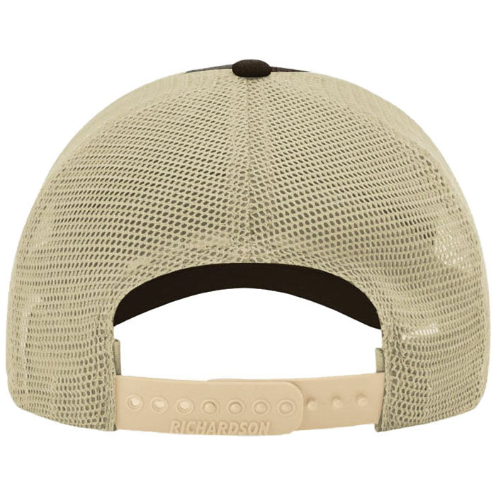 Richardson Brown/Khaki Garment Washed Trucker