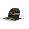 Richardson Green Camo/White Mesh Back Military Camo Trucker Hat