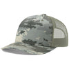 Richardson Digital Camo/Light Green Printed Five-Panel Trucker