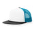 Richardson White/Neon Blue/Black Mesh Back Tri-Color Foamie Trucker Hat