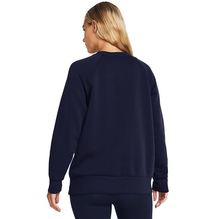 Under Armour Women's Midnight Navy/White Rival Fleece Crew