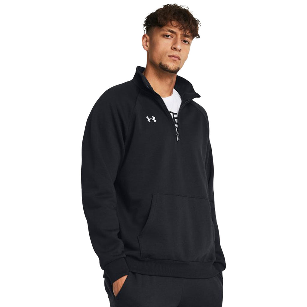 48-Hour Under Armour Men's Black Rival Fleece 1/4 Zip