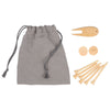 Leed's Grey Bamboo Golf Tee Set with Recycled Pouch
