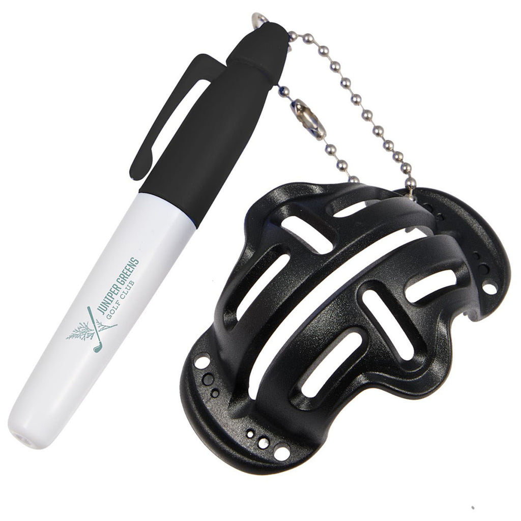 Leed's Black Golf Ball Stencil with Marker