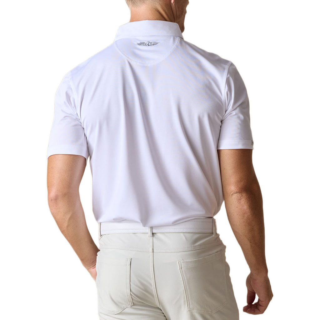 Straight Down Men's White Sullivan Polo