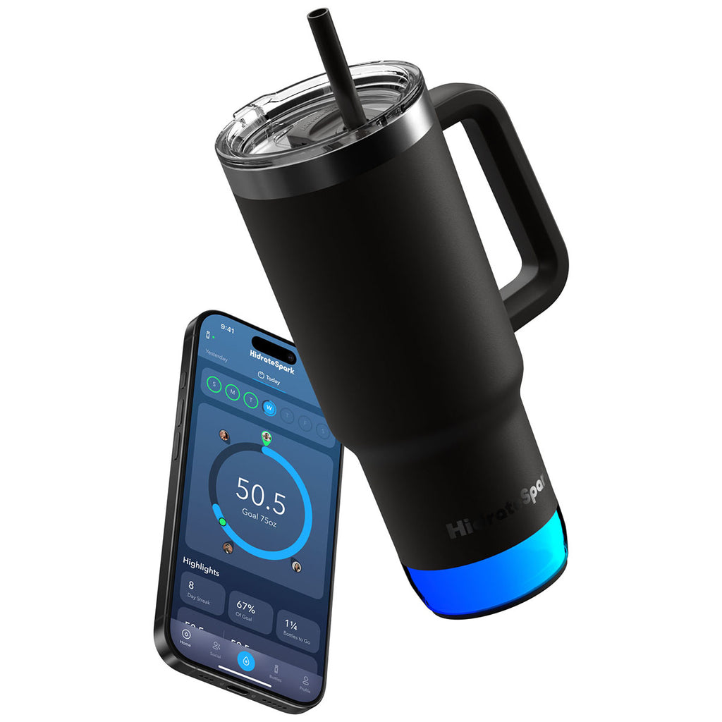 HidrateSpark Black PRO 2 – 30 oz Smart Tumbler