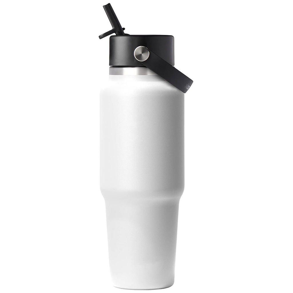 Hydro Flask White Travel Bottle with Flex Straw Cap 32oz