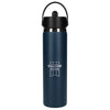 48-Hour Hydro Flask Indigo Wide Mouth 24oz Bottle with Flex Straw Cap