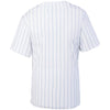 Augusta Sportswear Men's White/Royal Pinstripe Full-Button Jersey