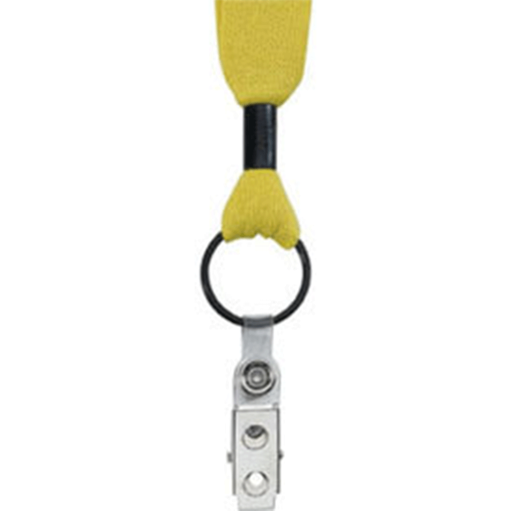 SnugZ USA 3/4" White Dye-Sublimated Lanyard with Metal Crimp & Metal Split Ring