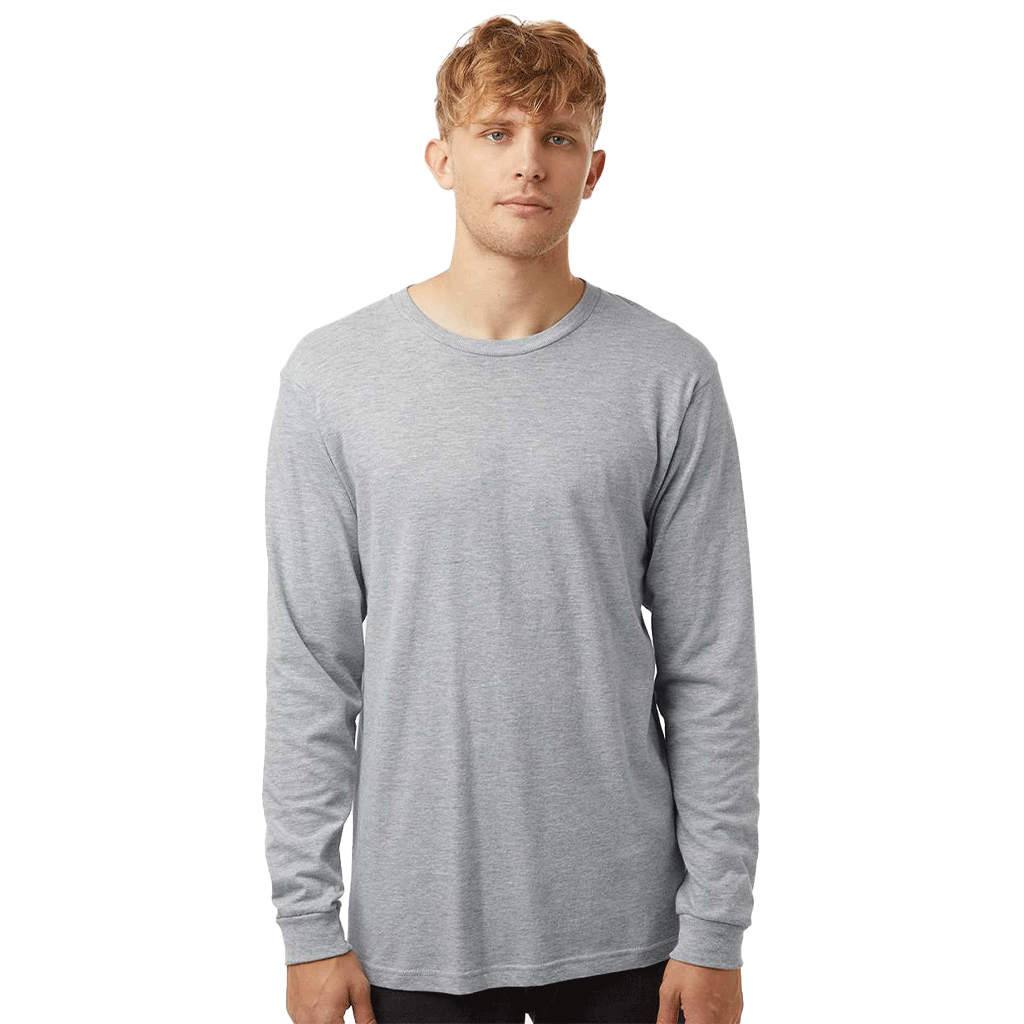 Tultex Unisex Heather Grey Fine Jersey Long Sleeve T-Shirt