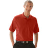 Vantage Men's Crimson Soft-Blend Double-Tuck Pique Polo