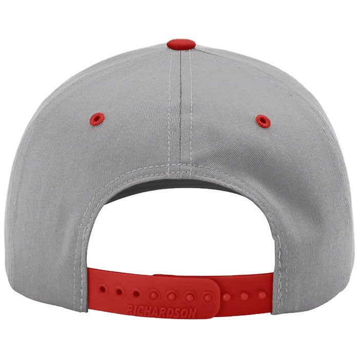 Richardson Grey/Grey/Red Pro Twill Snapback