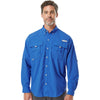 Columbia Men's Vivid Blue PFG Bahama Long Sleeve Shirt