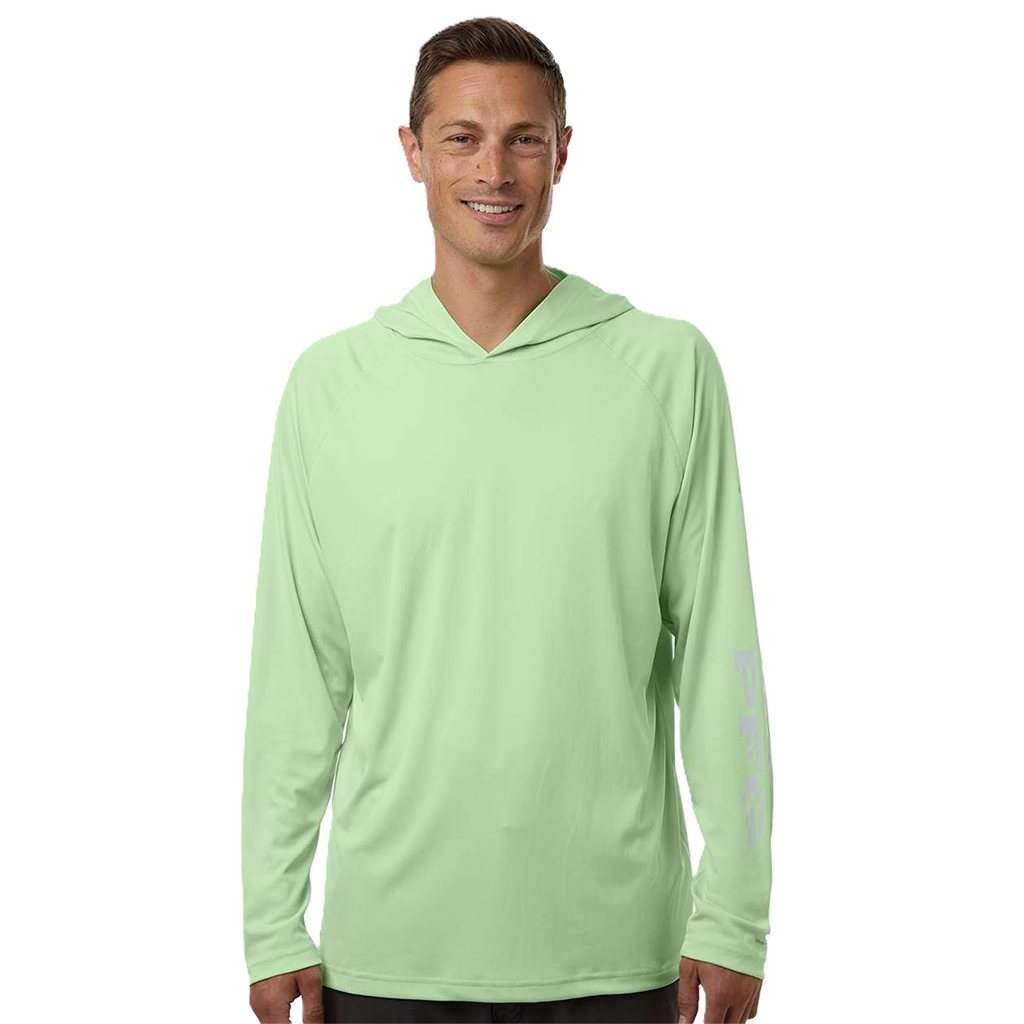 Columbia Men's Key West/Cool Grey PFG Terminal Tackle Hooded Long Sleeve T-Shirt