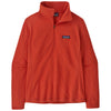 Patagonia Women's Pimento Red Micro D 1/4-Zip