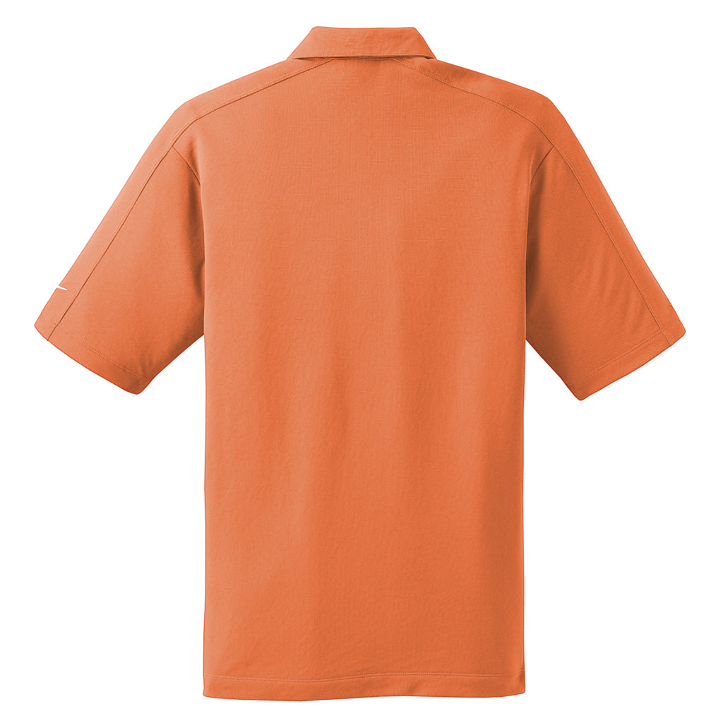 Nike Men's Orange Tech Sport Dri-FIT Short Sleeve Polo