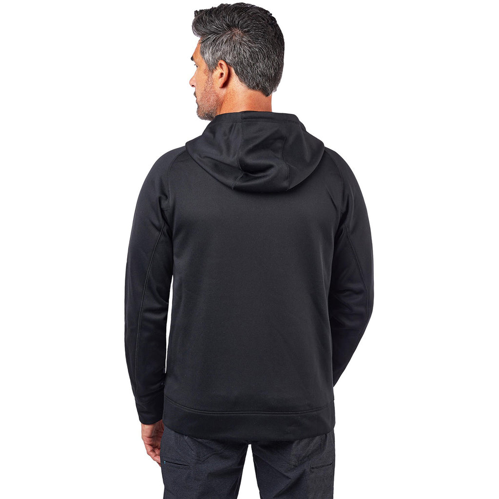 Landway Men's Black Hooded Flash Profleece Hooded Soft Shell Jacket