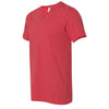 Bella + Canvas Unisex Heather Red Jersey Short-Sleeve V-Neck T-Shirt