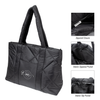 Hit Black Luxe Quilted Puffer Tote Bag
