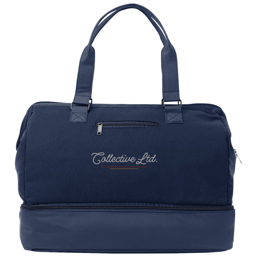 Hit Navy The Weekender Travel Bag With Drop Bottom