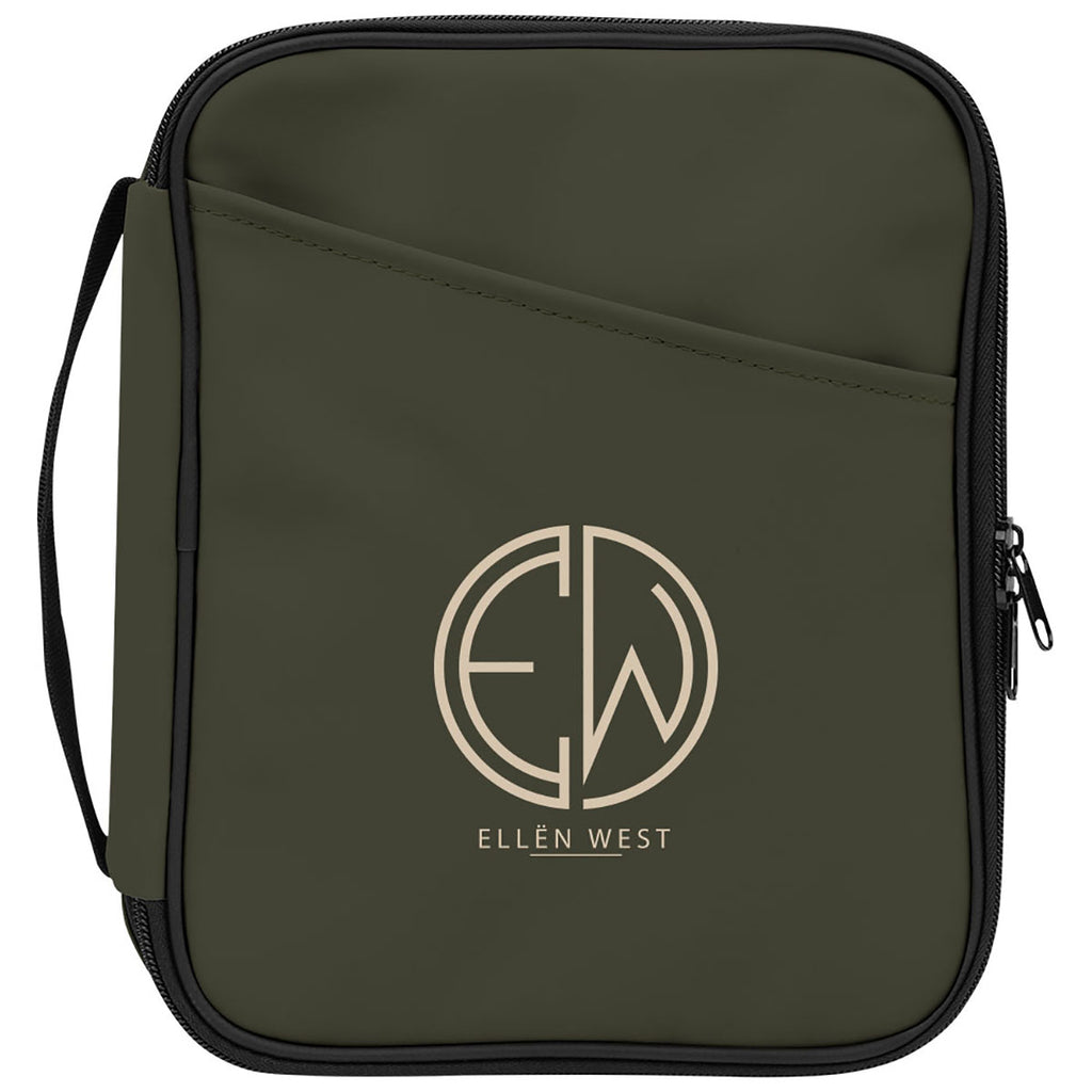 HIT Olive Hudson rPET Leatherette Tech Organizer