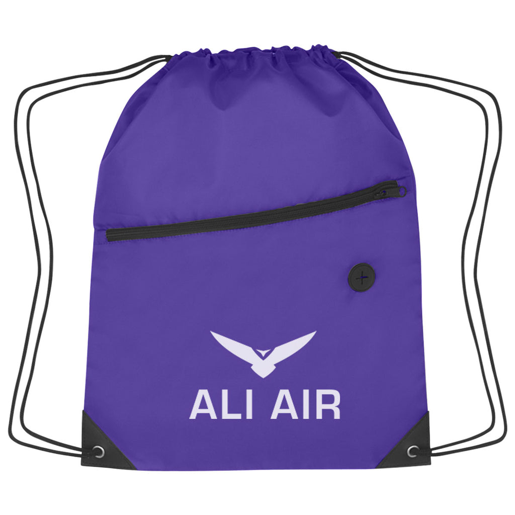 Hit Purple Sports Pack With Front Zipper