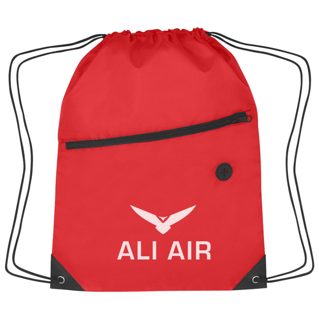 Hit Red Sports Pack With Front Zipper