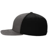 Richardson Charcoal/Black Solid Twill Trucker