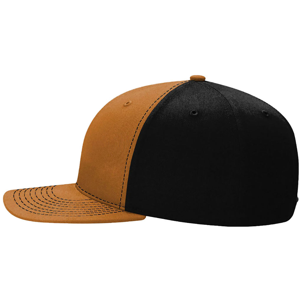 Richardson Caramel/Black Solid Twill Trucker