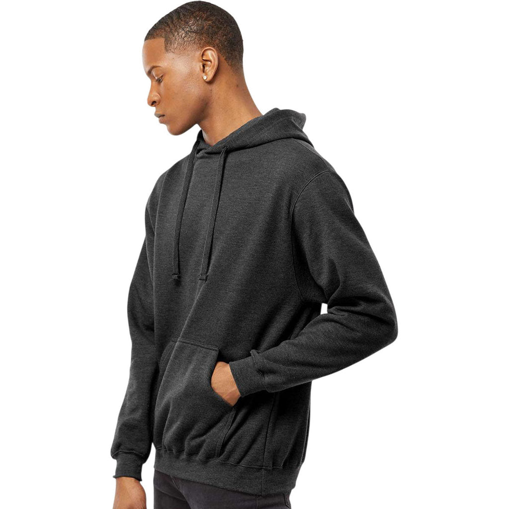 Tultex Unisex Heather Graphite Fleece Hooded Sweatshirt