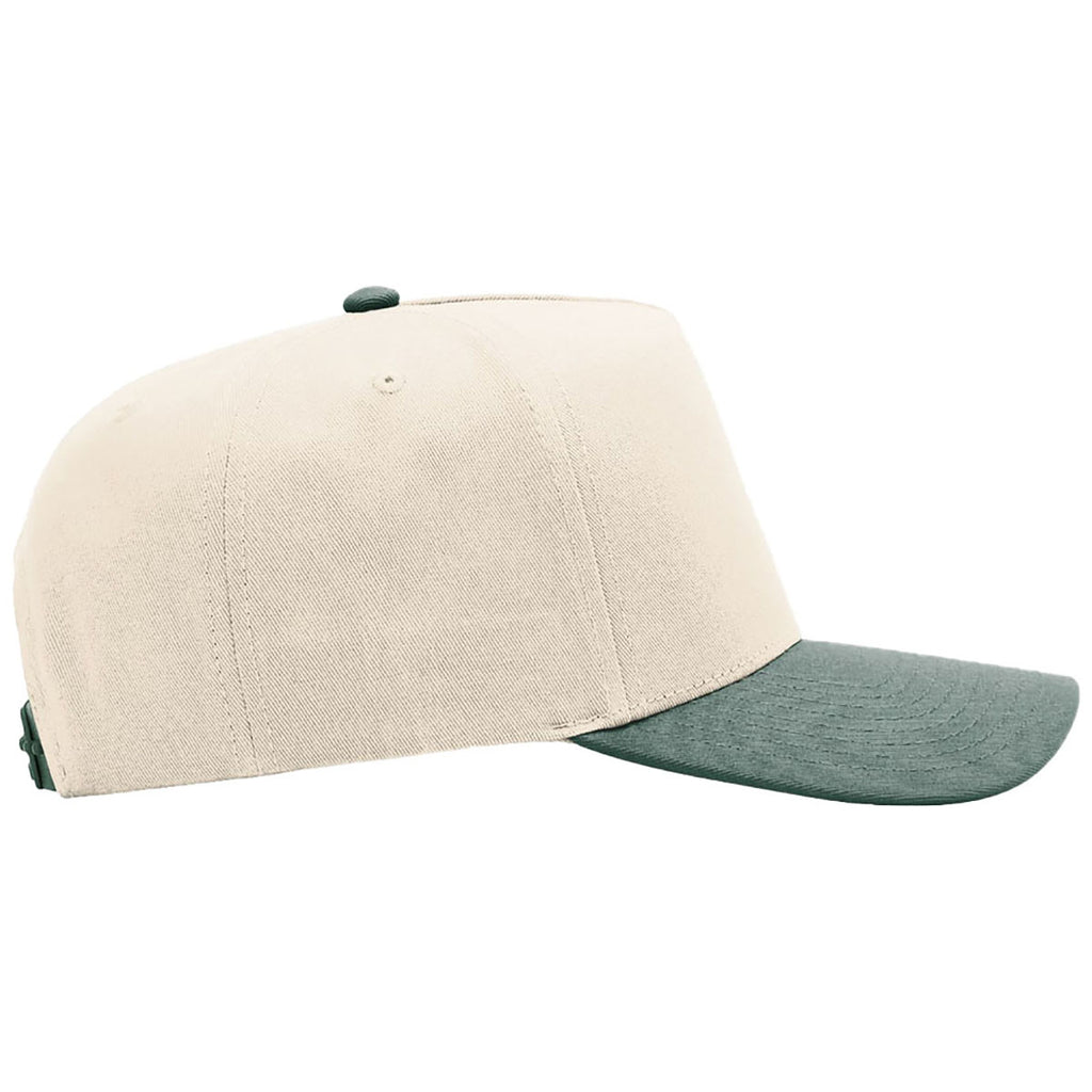 Richardson Cream/Cream/Dark Green Full Fabric 5-Panel Champ