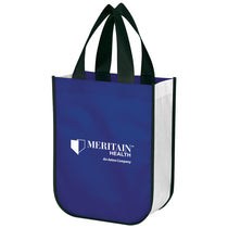 Hit Blue Shiny Non-Woven Shopper Tote Bag