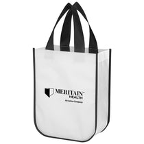 Hit White Shiny Non-Woven Shopper Tote Bag