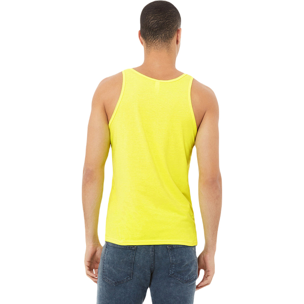 Bella + Canvas Unisex Neon Yellow Heather CVC Tank